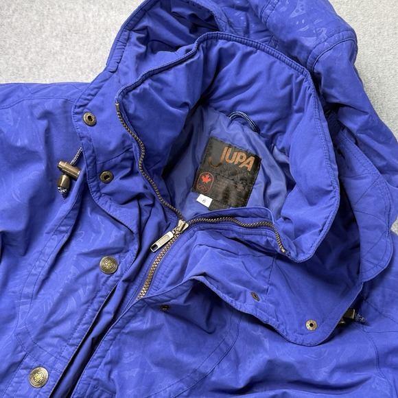 Vintage 90s Jupa Sports Ski Snowboard Jacket Blue Hooded Canada Olympic Sz 8 - Picture 1 of 16